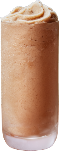 Salted Caramel Frappe — Blended icy caramel coffee. Sweet, salty, unapologetic.